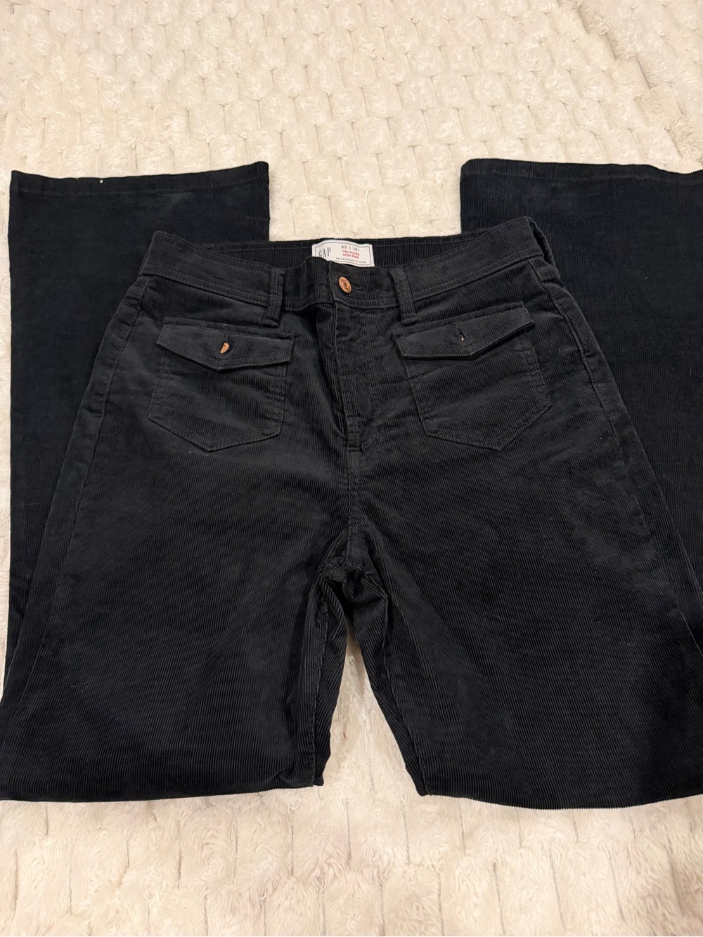 GAP Black Straight-Leg Corduroy Jeans